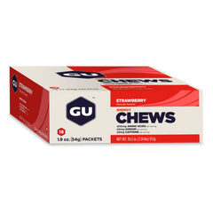 GU Energy Chews Box - Strawberry 12x 54g - Refuel.ae