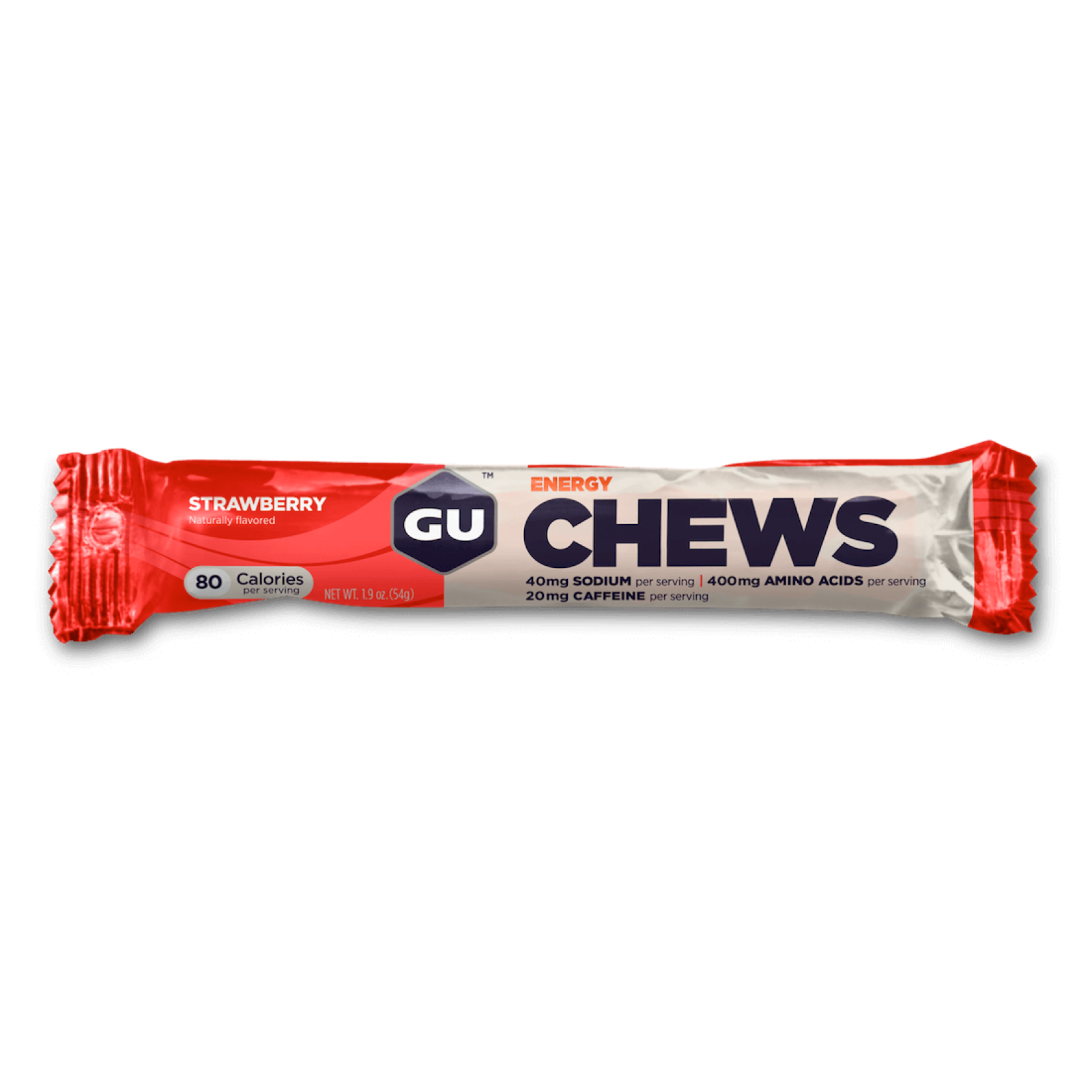 GU Energy Chews Box - Strawberry 12x 54g - Refuel.ae