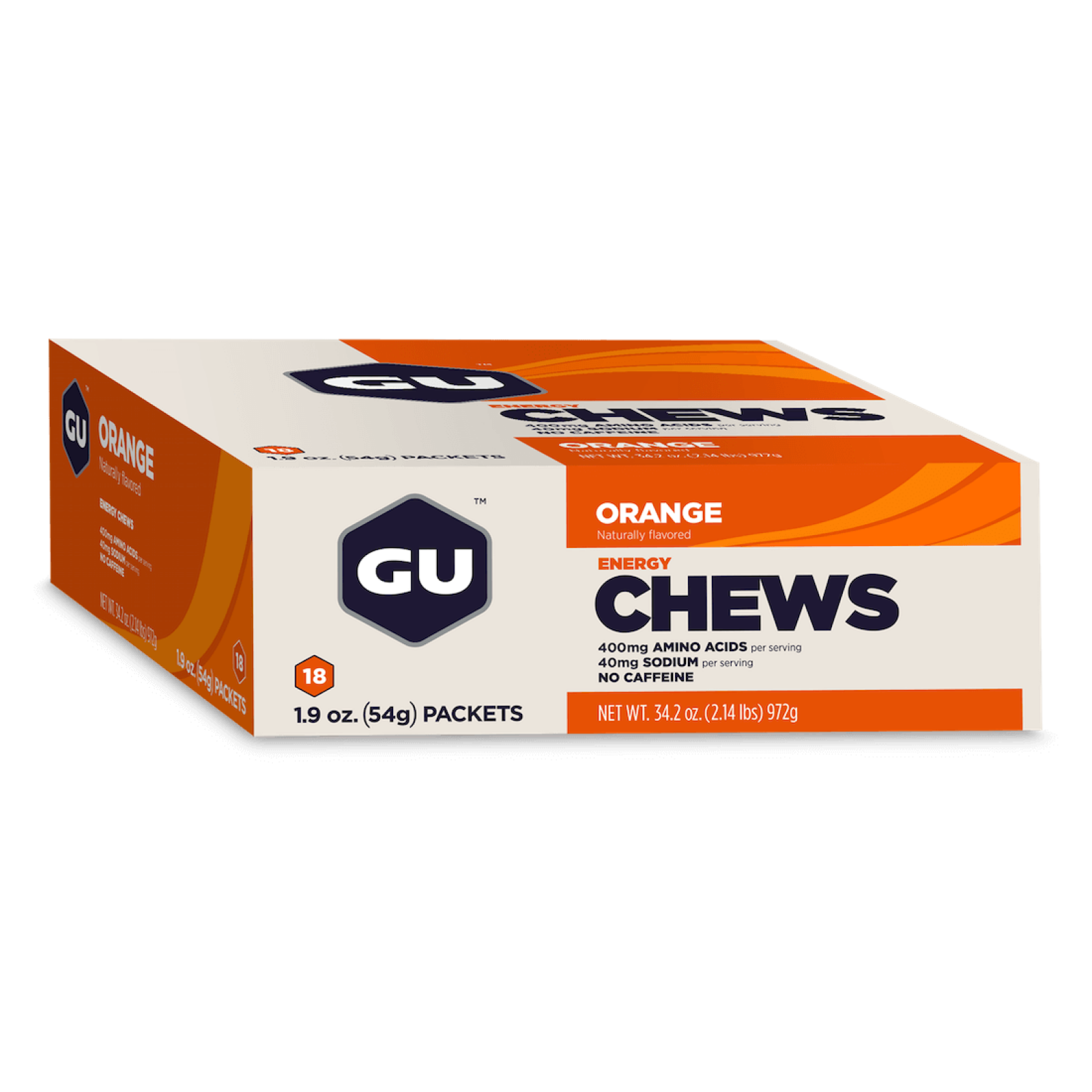 GU Energy Chews Box - Orange 12x 54g - Refuel.ae