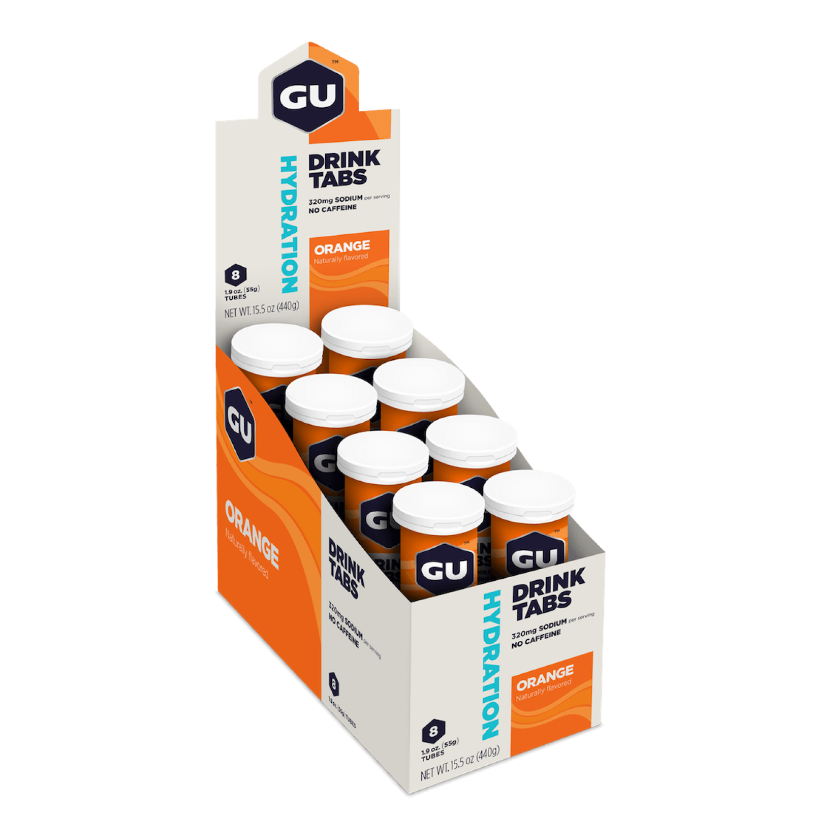 GU Hydration Drink Tabs Box - Orange 8 x 55gr - Refuel.ae