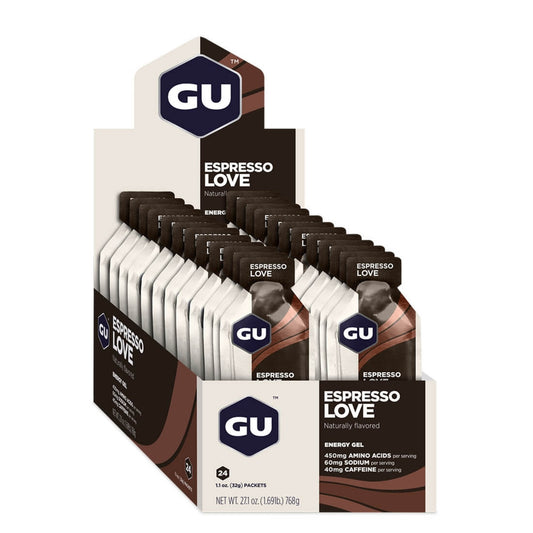 GU Energy Gel Box - Espresso Love 24 x 32g - Refuel.ae