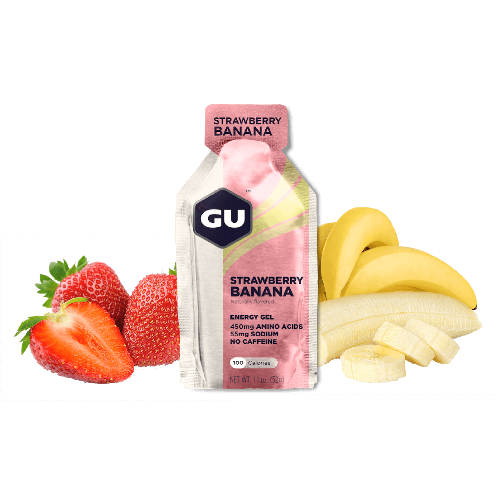GU Energy Gel Box - Strawberry Banana 24 x 32g - Refuel.ae
