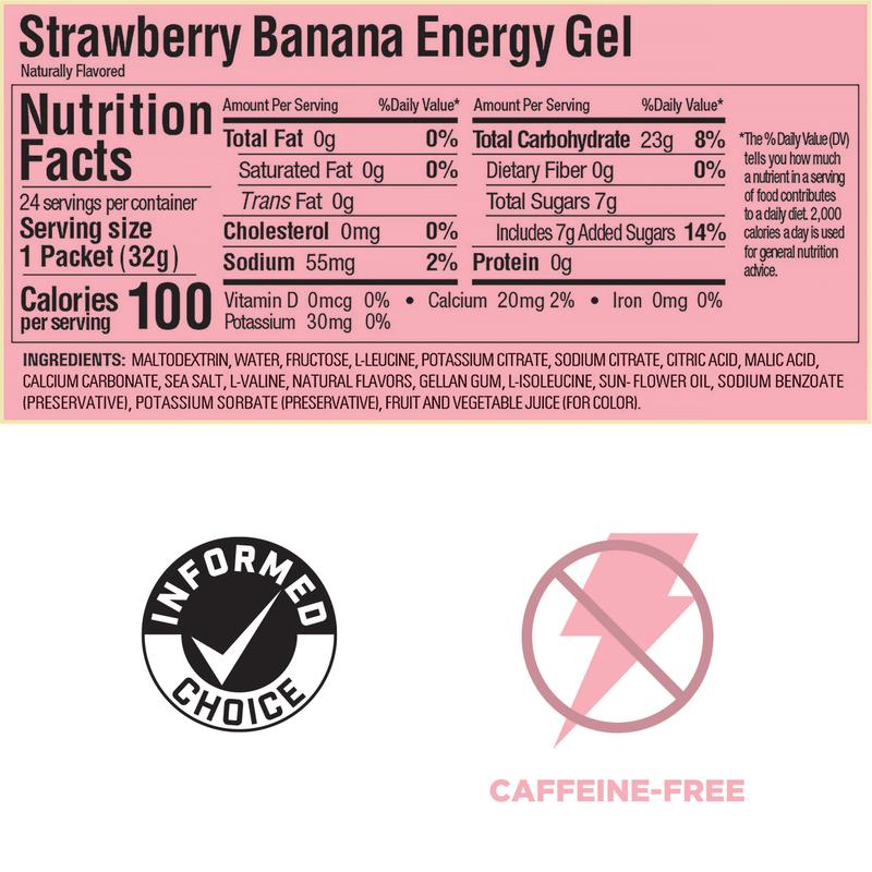 GU Energy Gel Box - Strawberry Banana 24 x 32g - Refuel.ae