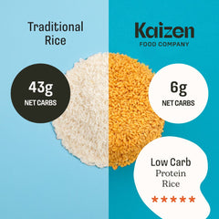 Kaizen Low carb High Protein Pasta Rice 226 Gr - Refuel.ae