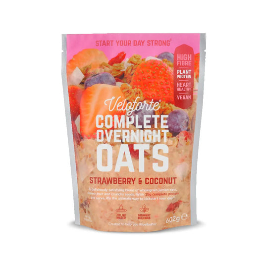 Veloforte Strawberry & Coconut Complete Overnight Oats 602g - Refuel.ae