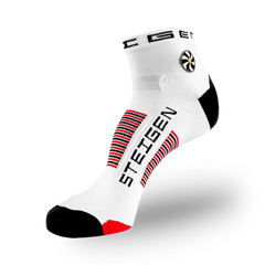 Steigen Running Socks ¼ Length Big Foot White (Size 12+ Only)