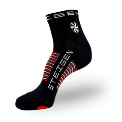 Steigen Running Socks ¼ Length Big Foot Black (Size 12+ Only)