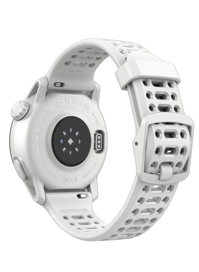 COROS PACE 3 GPS Sport Watch White w/ Silicone Band - Refuel.ae