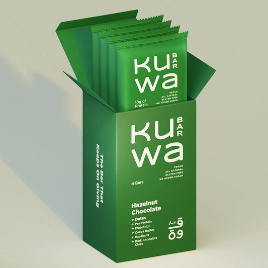 Kuwa Bar Hazelnut Chocolate Protein Bar 4 x 46g - Refuel.ae