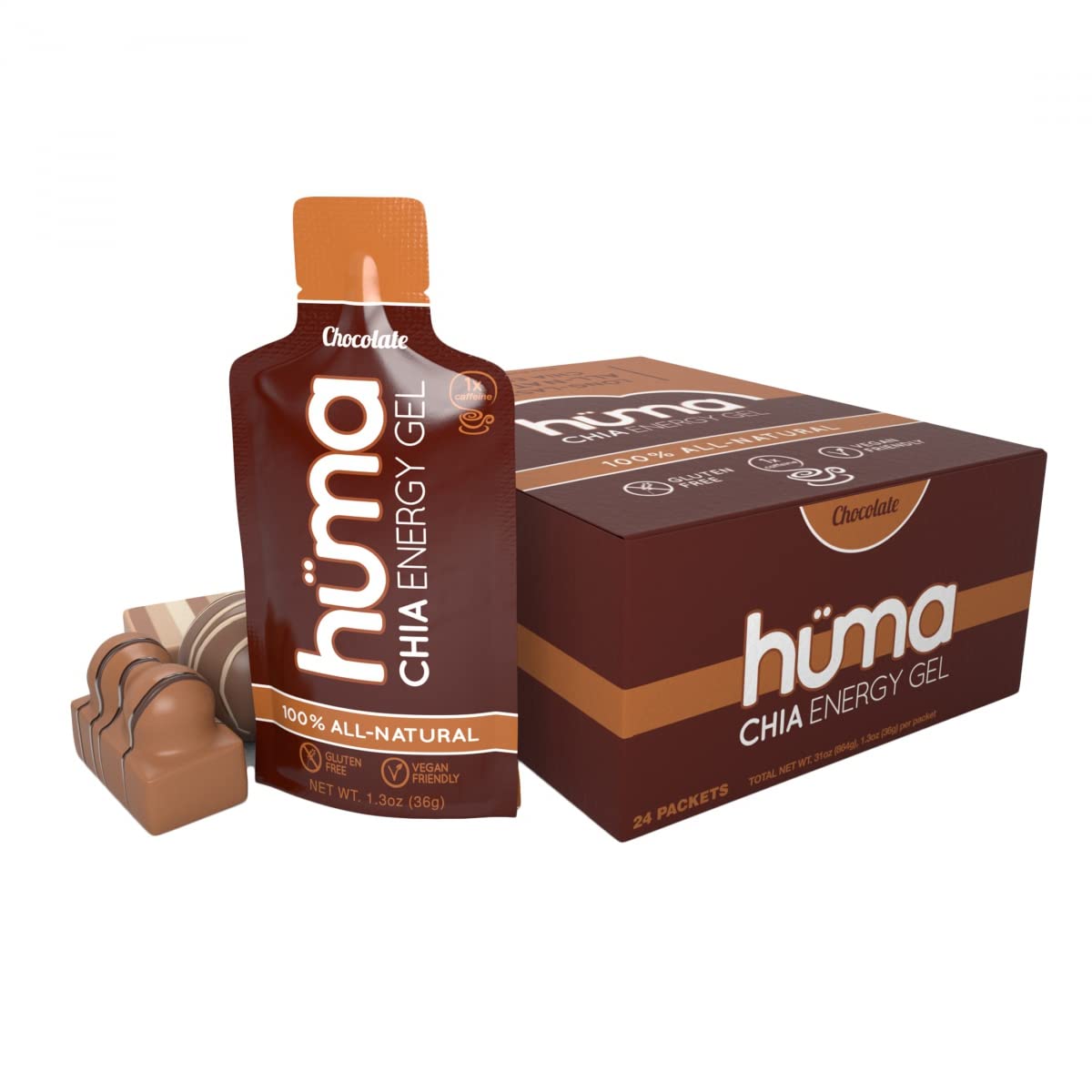 Huma Chia Energy Gel - Chocolate - 36g - Refuel.ae