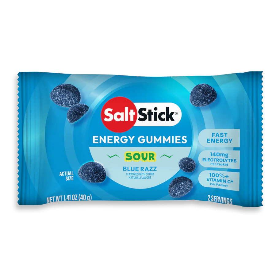 SaltStick Energy Gummies - Sour Blue Razz - 40g - Refuel.ae