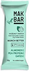 MAK BAR Vegan (Hazelnut Crunch Flavor) Protein Bar 10 X 42g - Refuel.ae