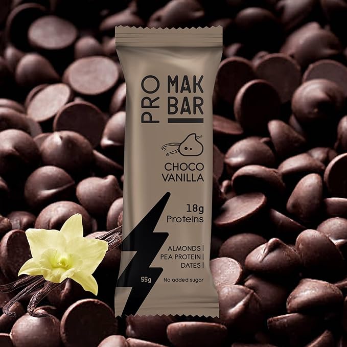 MAK BAR Pro (Vanilla Choc Chip Flavor) Protein Bar 12 X 55g - Refuel.ae