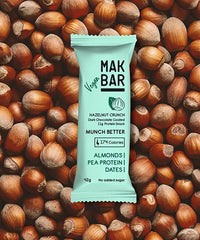 MAK BAR Vegan (Hazelnut Crunch Flavor) Protein Bar 10 X 42g - Refuel.ae