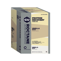 GU Energy Roctane Protein Recovery Drink Mix Sachet Box - Vanilla Bean 10 x 61g
