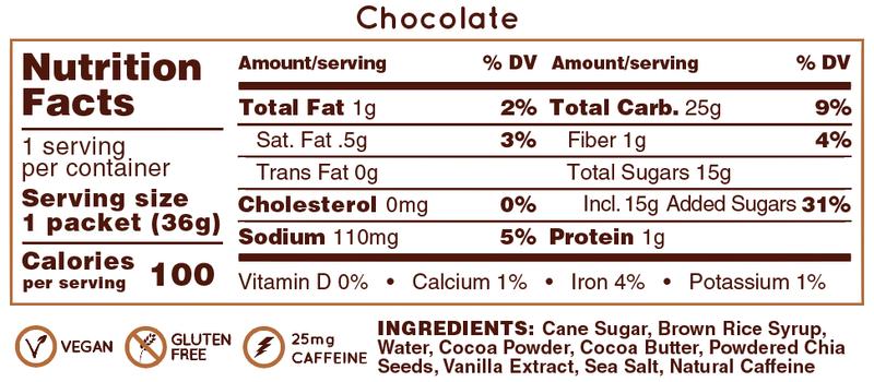 Huma Chia Energy Gel Chocolate 36g - Refuel.ae