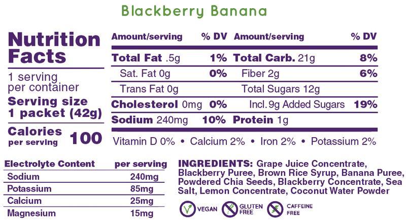 Huma Chia Energy Gel Plus Blackberry Banana Pack of 9 - Refuel.ae