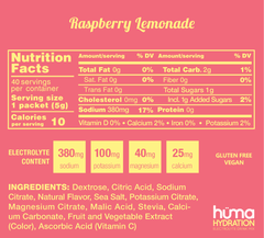 Huma  Hydration Stick Raspberry Lemonade 5g (15 Packets)