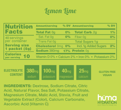 Huma  Hydration Stick Lemon Lime 5g (15 Packets)