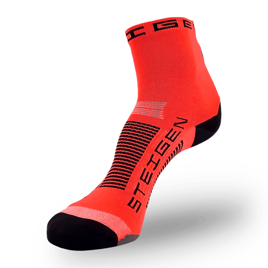 Steigen Running Socks ½ Length Fluro Red