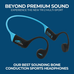 H2O TRI 2 Multi-Sport Headphones with BT & MP3 - Blue