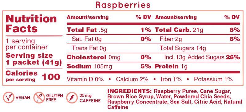 Huma Chia Energy Gel Raspberries Pack of 9 - Refuel.ae
