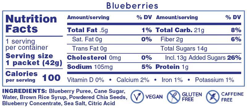 Huma Chia Energy Gel Blueberries Pack of 9 - Refuel.ae