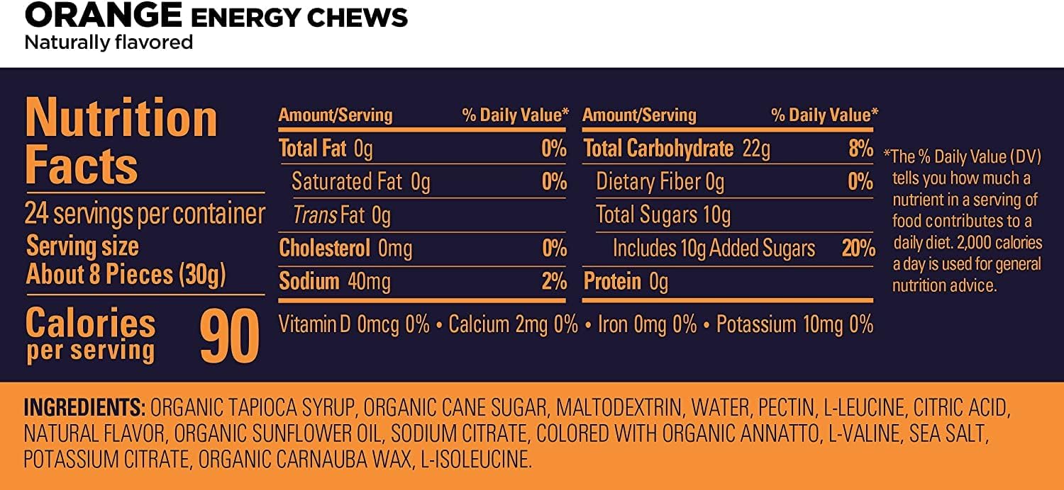 GU Energy Chews - Orange - 60g - Refuel.ae