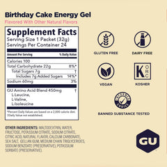 GU Energy Gel - Birthday Cake - 32g - Refuel.ae