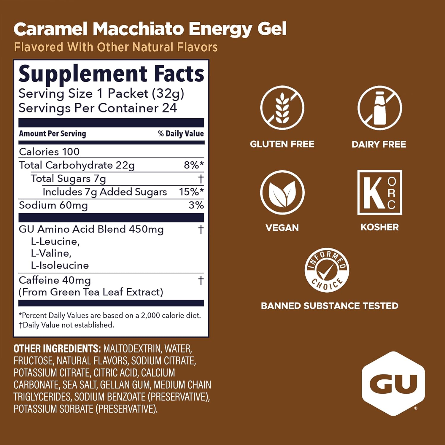 GU Energy Gel - Caramel Macchiato - 32g - Refuel.ae