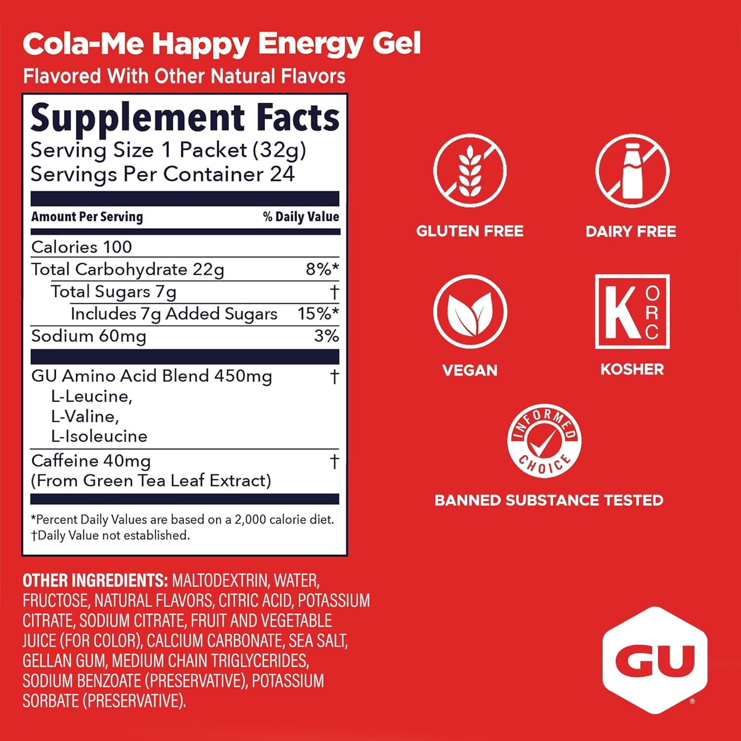 GU Energy Gel - Cola Me Happy - 32g - Refuel.ae
