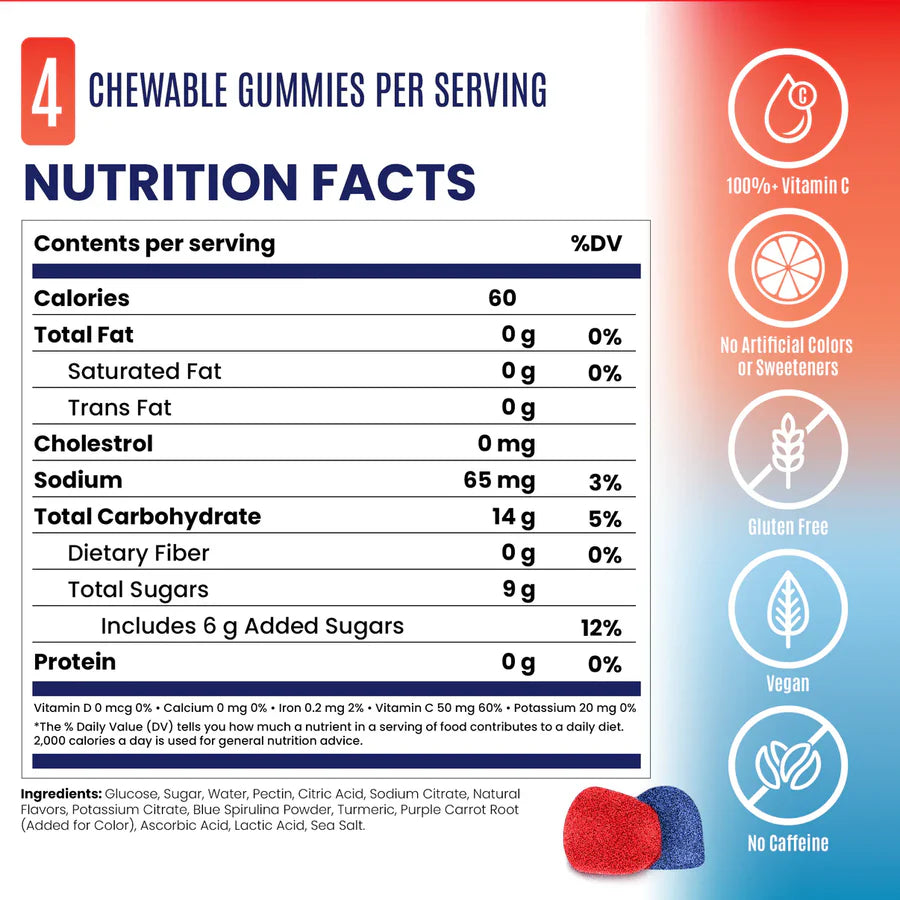 SaltStick Energy Gummies - Sour Pop Rocket - 40g - Refuel.ae