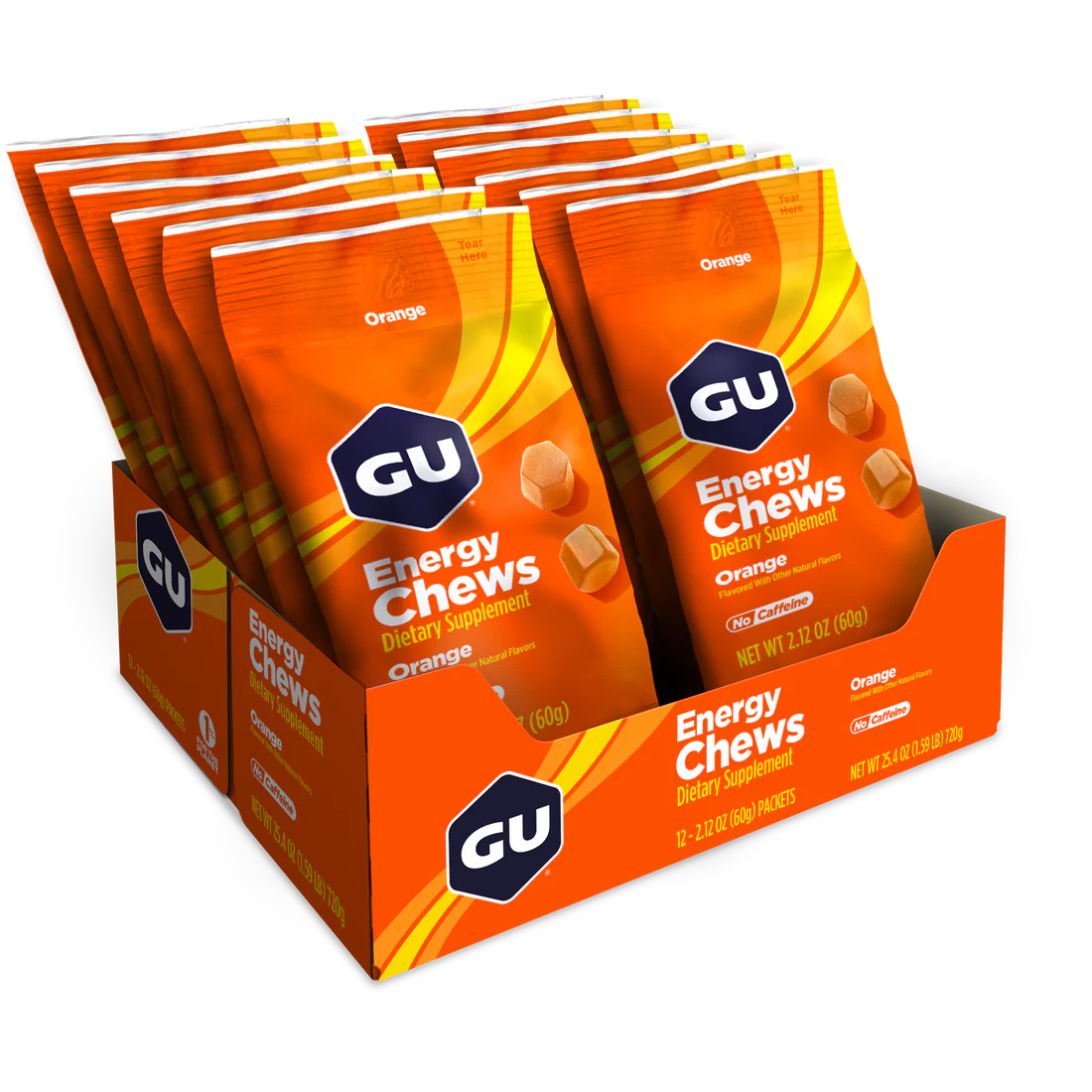 GU Energy Chews - Orange - 60g - Refuel.ae