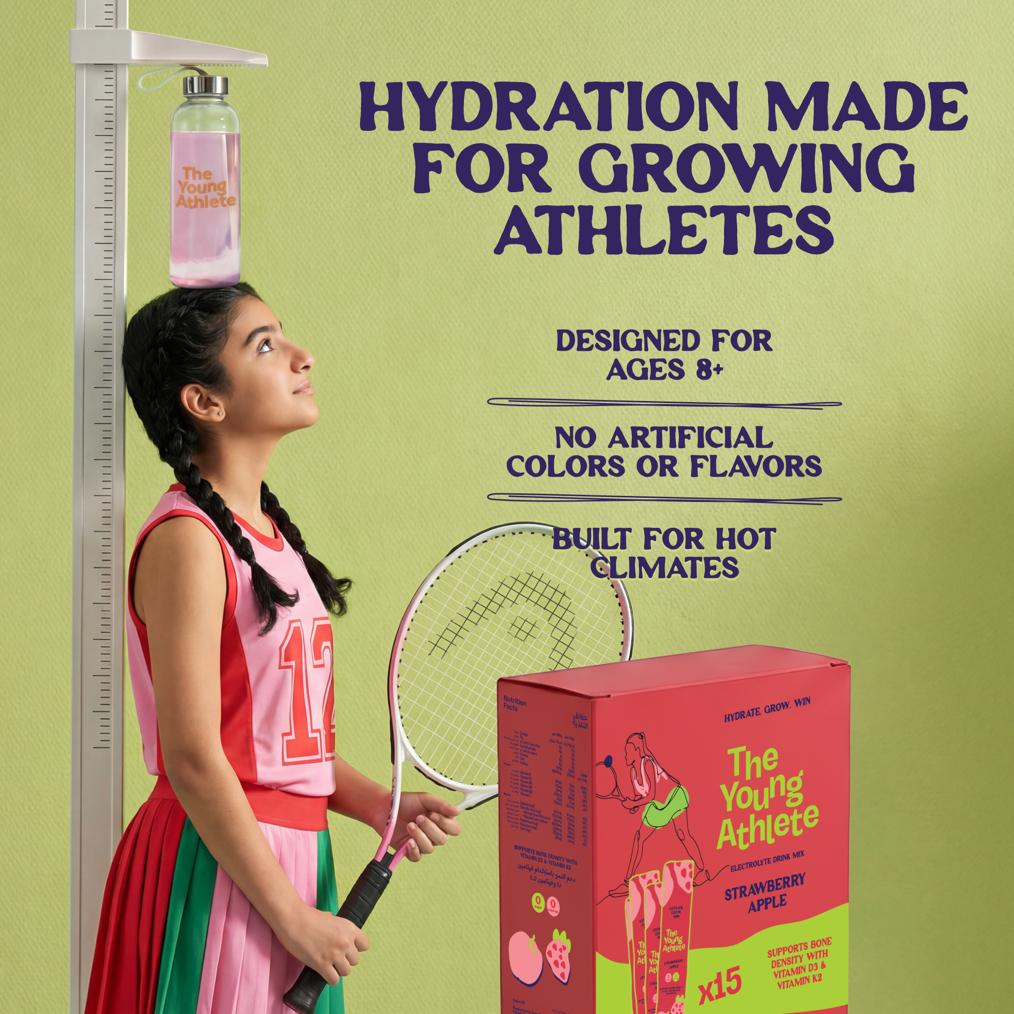 The Young Athlete Apple Strawberry - 15 x 3.8g - Refuel.ae