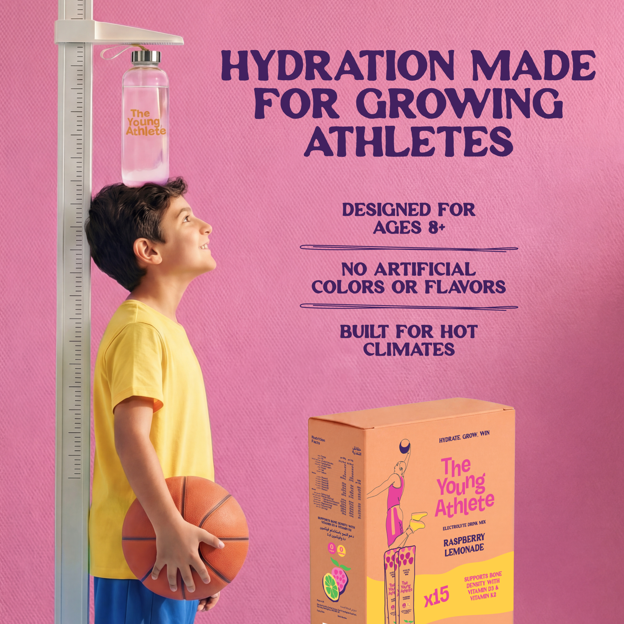 The Young Athlete Raspberry Lemonade – 15 x 3.8g - Refuel.ae