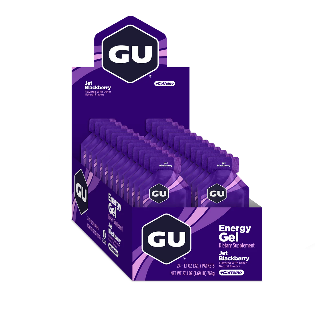 GU Energy Gel - Jet Blackberry - 32g - Refuel.ae