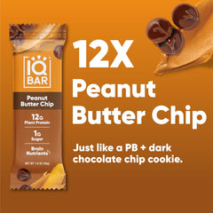 IQ BAR Peanut Butter chip Pack of 12