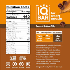 IQ BAR Peanut Butter chip 45 gr Protein Bar