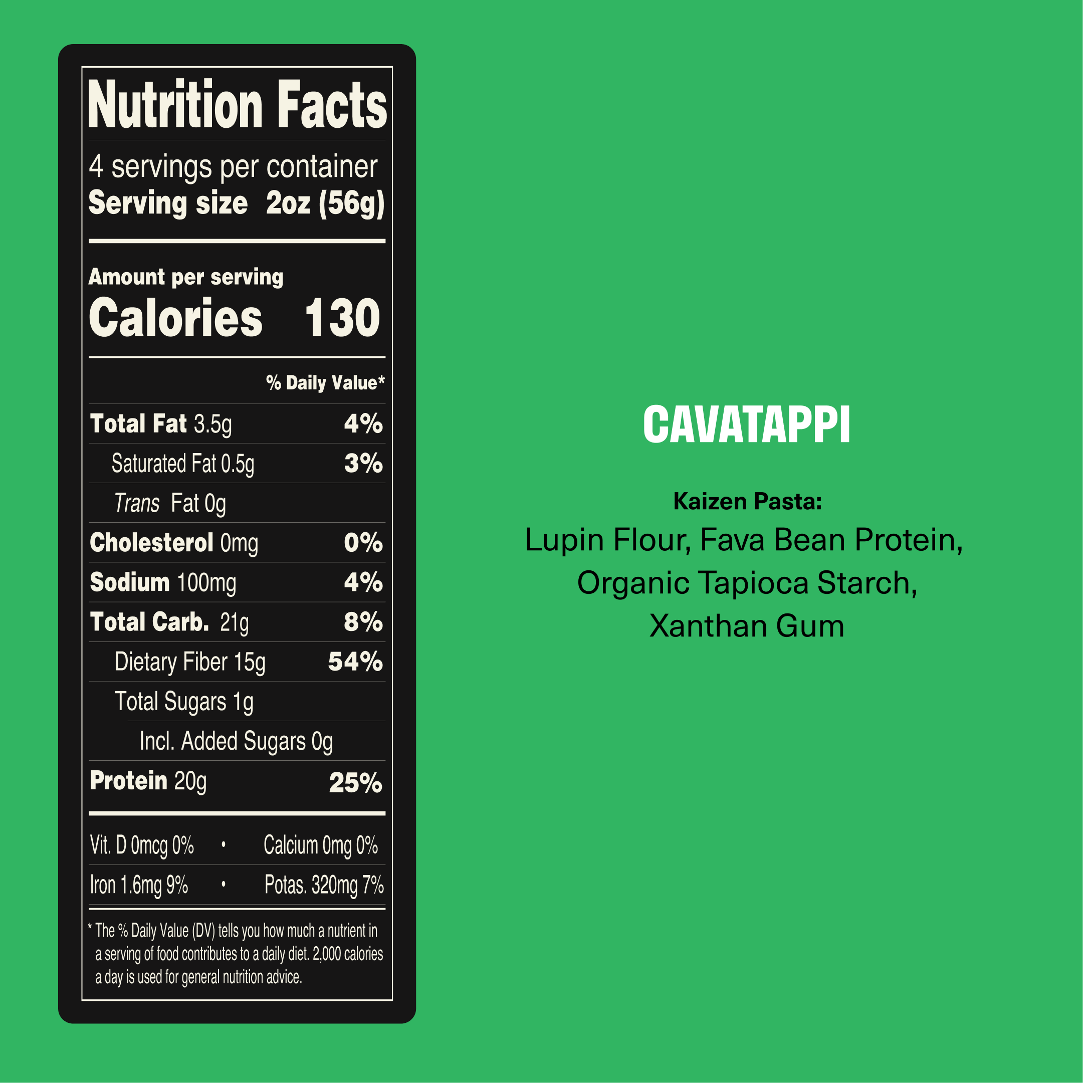 Kaizen Low carb - High Protein Pasta - Cavatappi - 226g - Refuel.ae