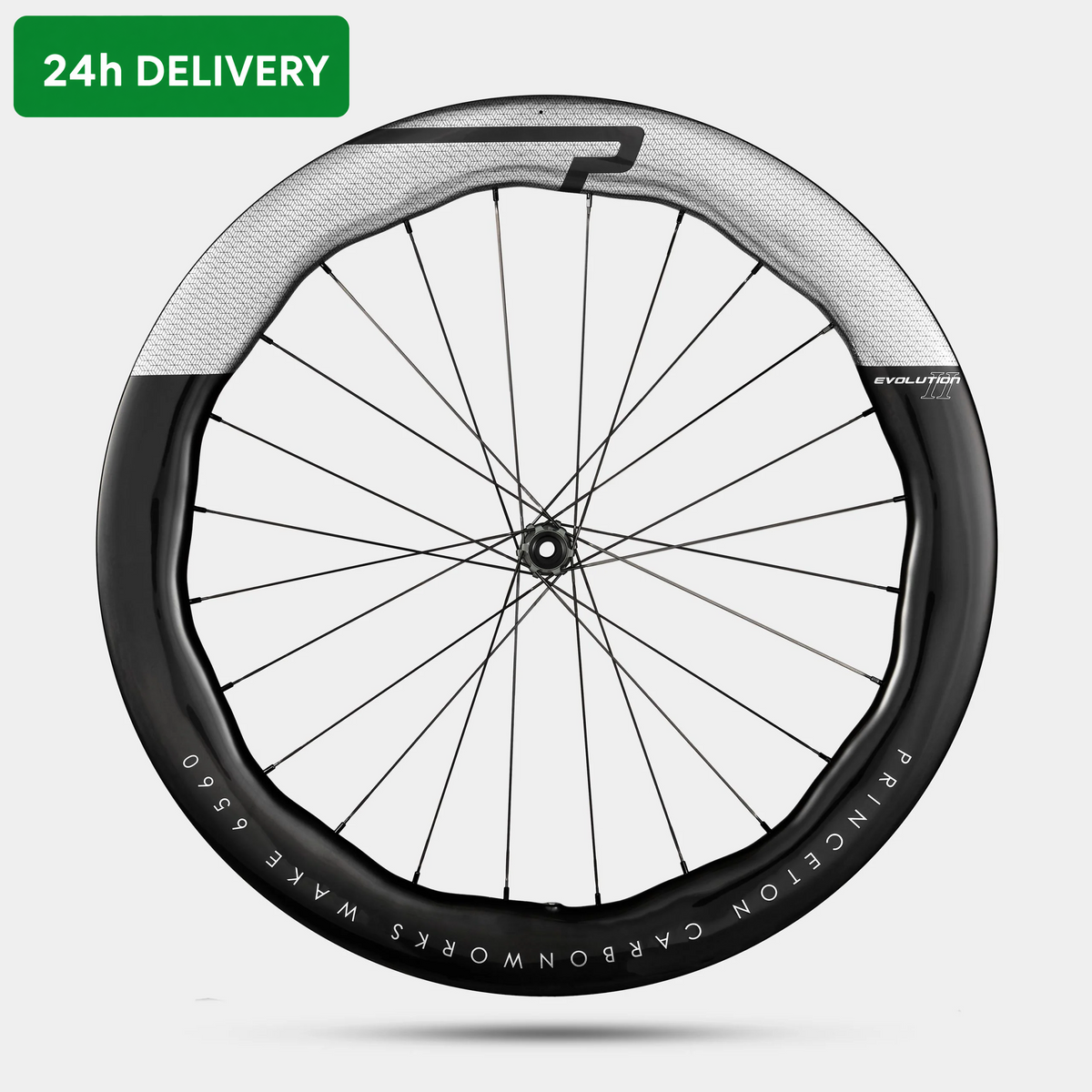Princeton CarbonWorks Wake 6560 Evolution II - Disc Brake - DT Swiss 180 EXP CL - Shimano - Gloss/Chrome (Front & Back Wheel)