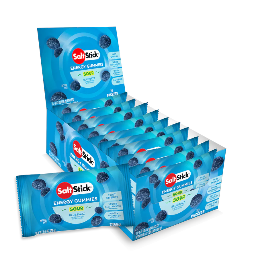 SaltStick Energy Gummies - Sour Blue Razz - 40g - Refuel.ae