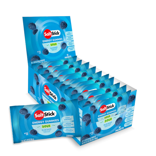 SaltStick Energy Gummies - Sour Blue Razz - 40g - Refuel.ae