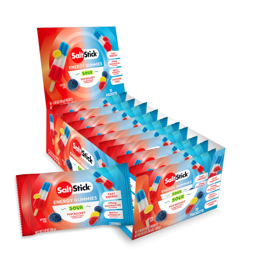 SaltStick Energy Gummies - Sour Pop Rocket - 40g - Refuel.ae