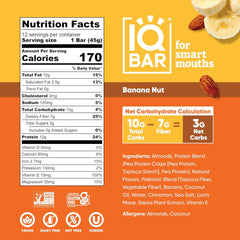 IQ BAR Banana Nut Pack of 12