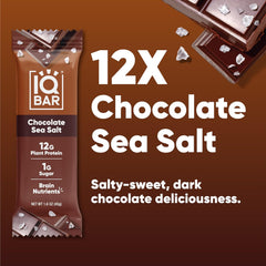 IQ BAR Chocolate Sea Salt Pack of 12