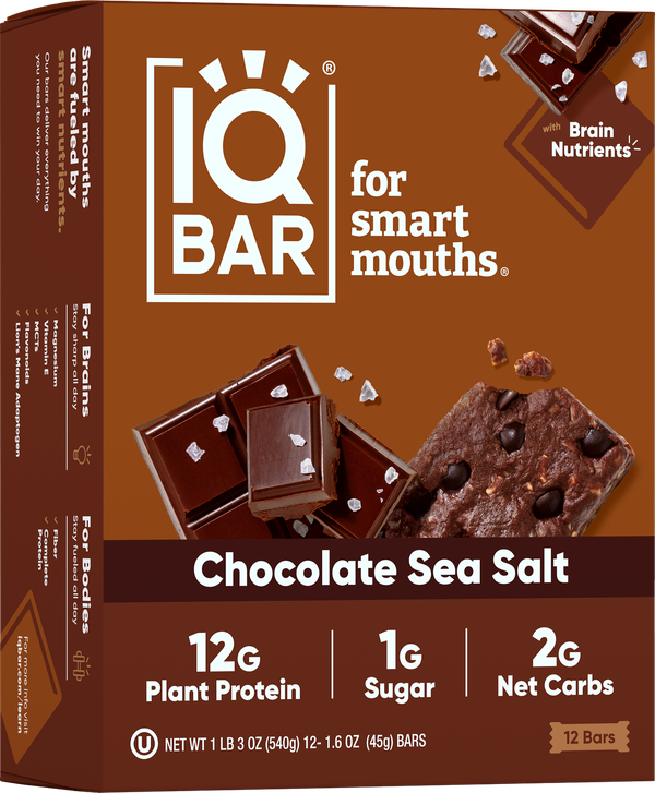 IQ BAR Chocolate Sea Salt Pack of 12