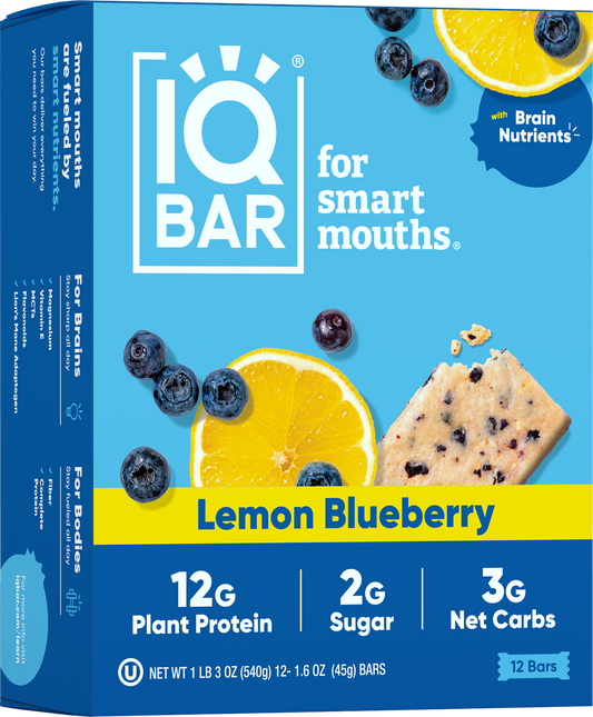 IQ BAR Lemon BlueBerry Pack of 12