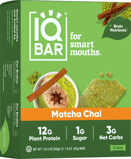 IQ BAR Matcha Chai Pack of 12