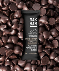 MAK BAR Chocolate chip Protein Bar 10 X 42g - Refuel.ae