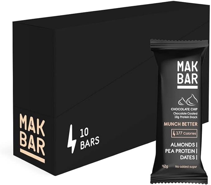 MAK BAR Chocolate chip Protein Bar 10 X 42g - Refuel.ae